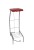 ES15102. Dust malowany pedal pokr.czerwona